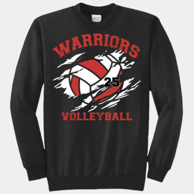 Port And Company Mohawk Volleyball Custom Number Crewneck Sweatshirt Thumbnail