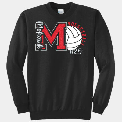 Port And Company Mohawk Volleyball Glitter Sweatshirt Thumbnail